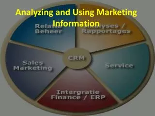 Analyzing and Using Marketing Information