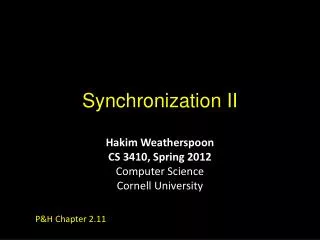 Synchronization II