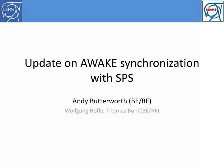 update on awake synchronization with sps