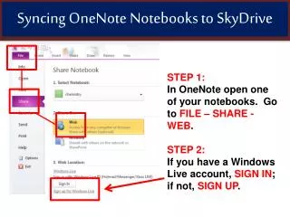 Syncing OneNote Notebooks to SkyDrive