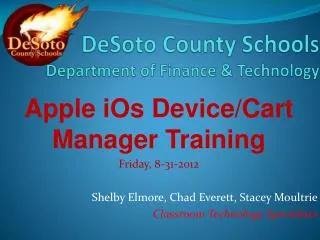 DeSoto County Schools Department of Finance &amp; Technology