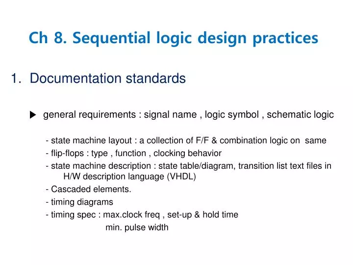 ch 8 sequential logic design practices