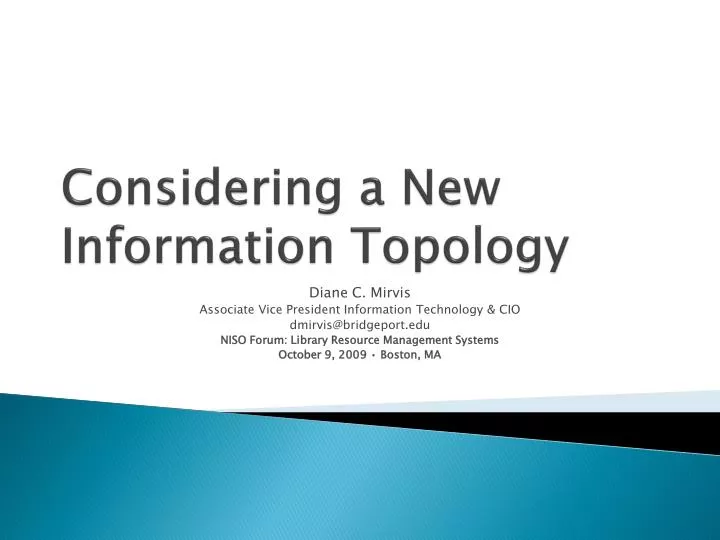 considering a new information topology