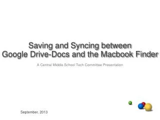 Saving and Syncing between Google Drive-Docs and the Macbook Finder
