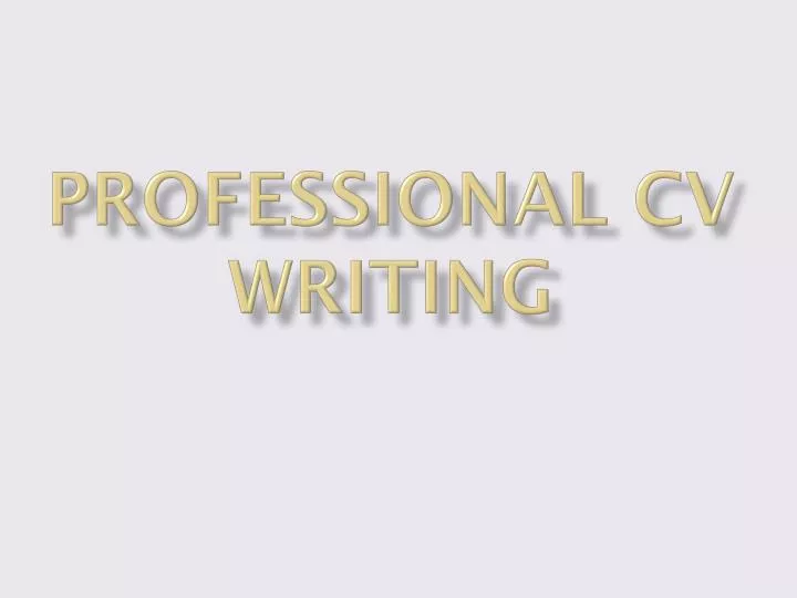 professional cv writing