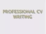 Professional CV writing - slide 1