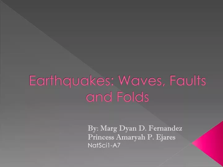 earthquakes waves faults and folds