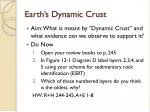 Earth’s Dynamic Crust - slide 1