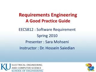 Requirements Engineering A Good Practice Guide