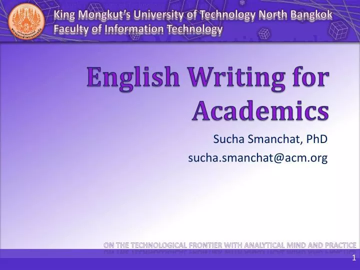 english writing for academics