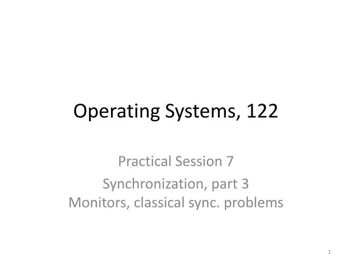 operating systems 122