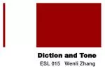 Diction and Tone - slide 1