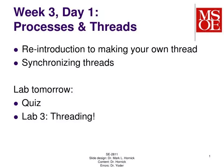 week 3 day 1 processes threads