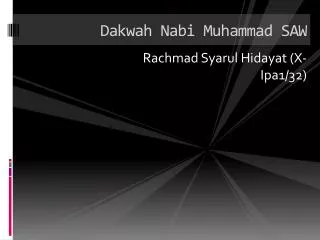 dakwah nabi muhammad saw