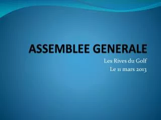 assemblee generale