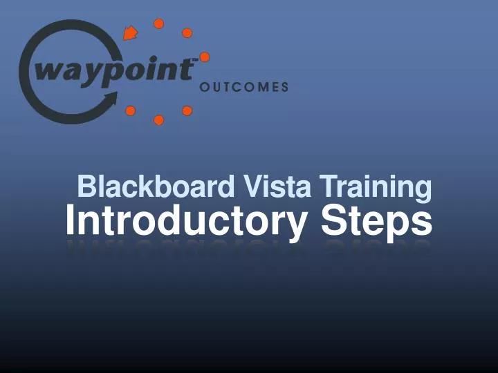 blackboard vista training