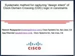 Ramesh Rajagopalan ( rameraja@cisco.com ), Cisco Systems Inc, San Jose, CA - slide 1