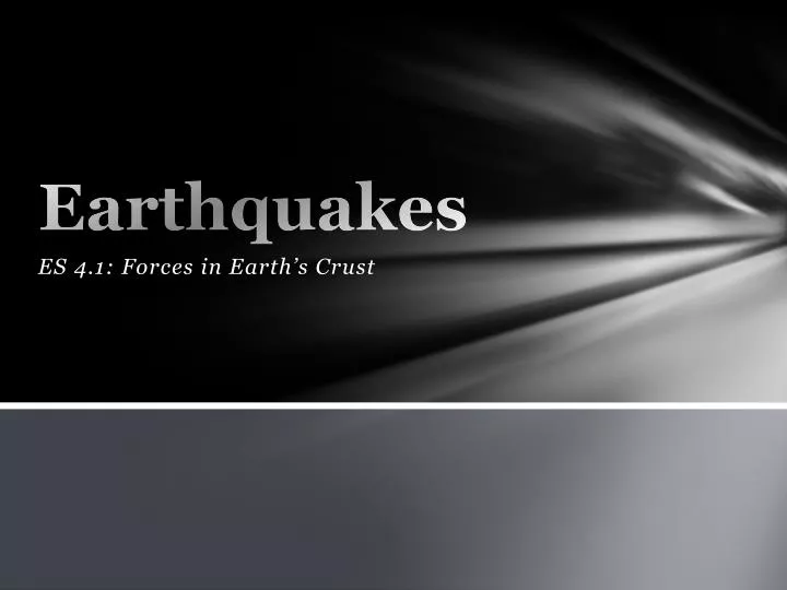 earthquakes