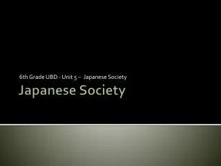 Japanese Society