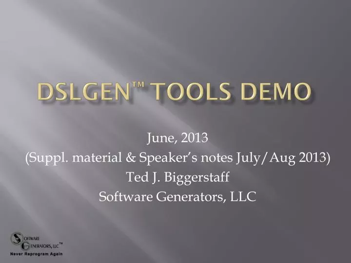 dslgen tools demo