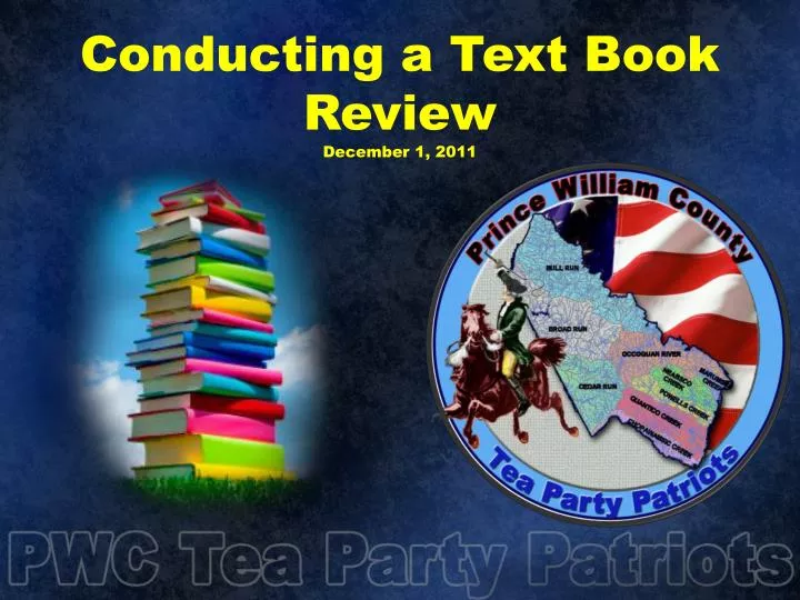 conducting a text book review december 1 2011
