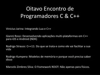 oitavo encontro de programadores c c