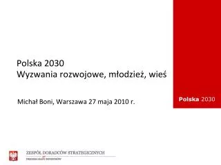 Polska 2030 Wyzwania rozwojowe, młodzież, wieś