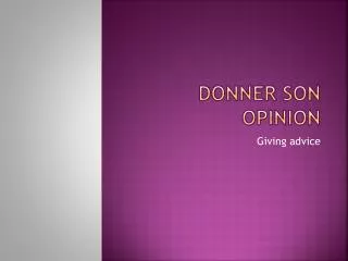 donner son opinion