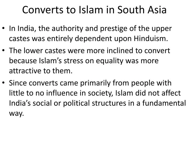 converts to islam in south asia