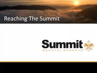 reaching the summit