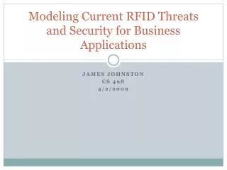 modeling current rfid threats and security for business applications