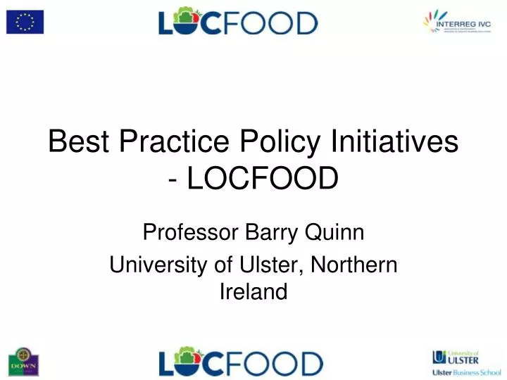 best practice policy initiatives locfood