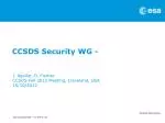 CCSDS Security WG - - slide 1