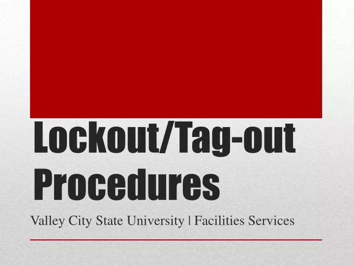 lockout tag out procedures