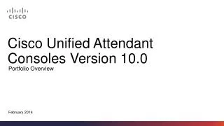 Cisco Unified Attendant Consoles Version 10.0