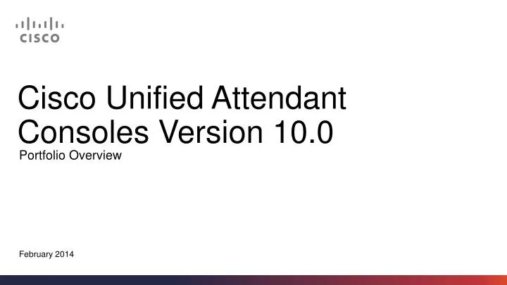 cisco unified attendant consoles version 10 0