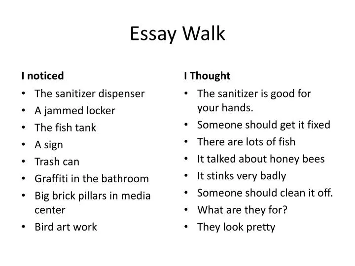 essay walk