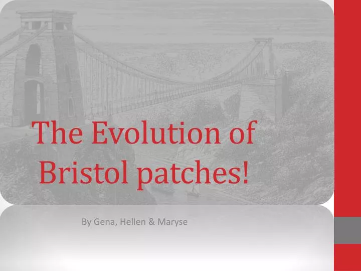 the evolution of bristol patches