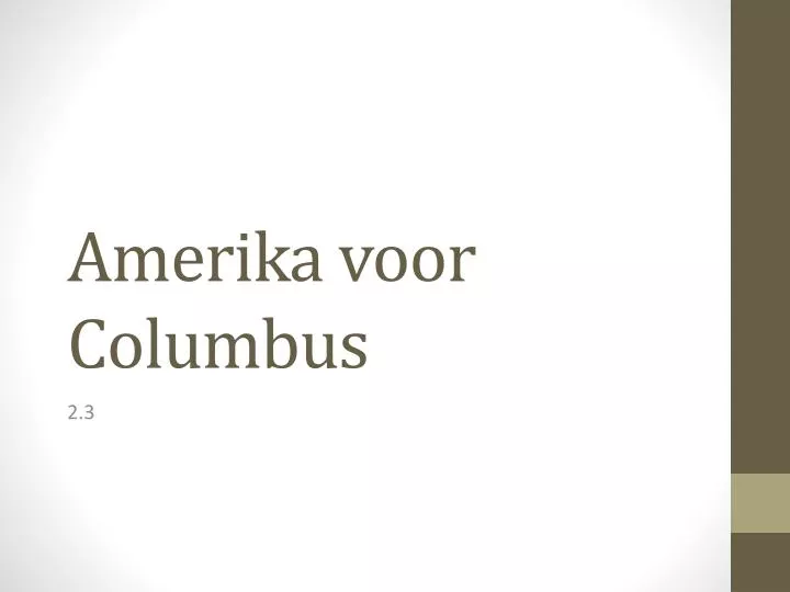 amerika voor columbus