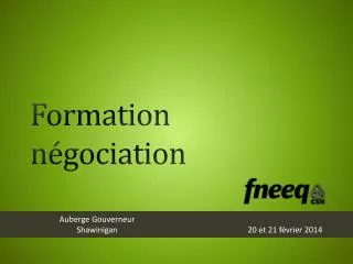 formation n gociation