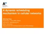 A dynamic scheduling mechanism in cellular networks - slide 1
