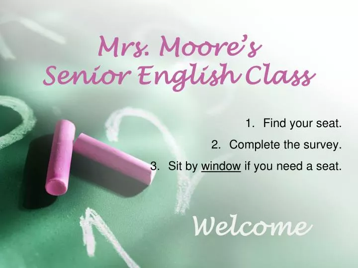 mrs moore s senior english class