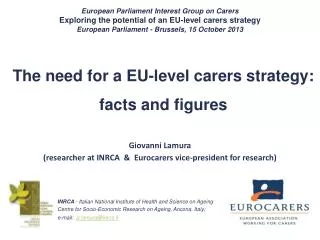 The need for a EU-level carers strategy: facts and figures