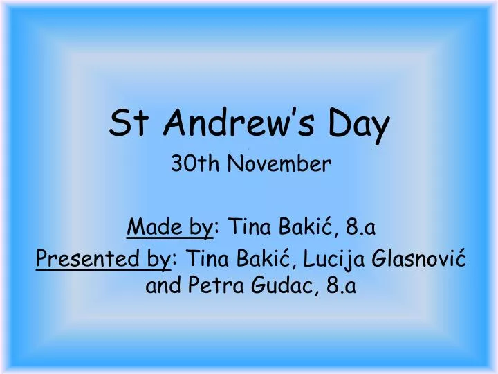 st andrew s day