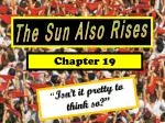 Consequences and Rebirth in Hemingway's *The Sun Also Rises* - slide 1