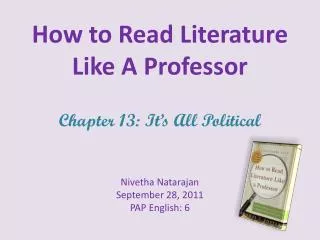 how to read literature like a professor