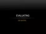 Improving Writing Skills Through Evaluating ICE Quotes and Structure - slide 1