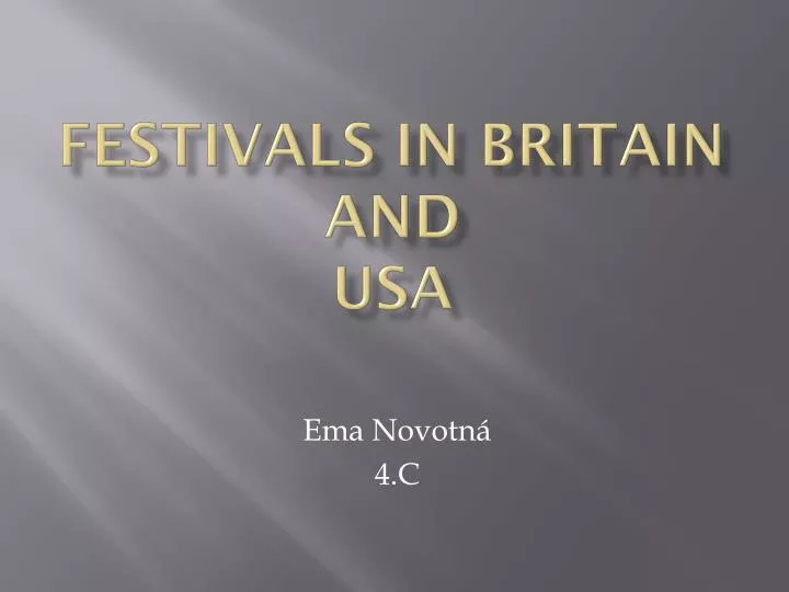 festivals in britain and usa