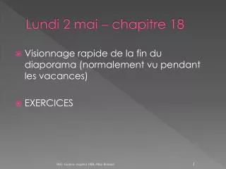 lundi 2 mai chapitre 18