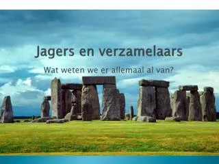 jagers en verzamelaars